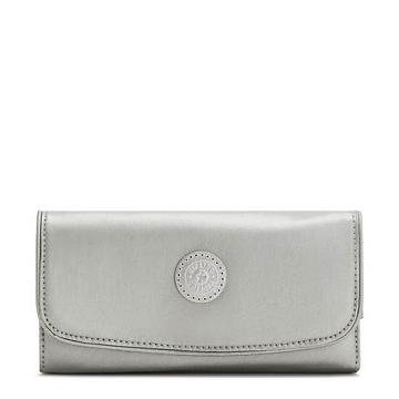 Kipling Money Land Metallic Snap Wallet Portefeuille Zilver | België 1036WN